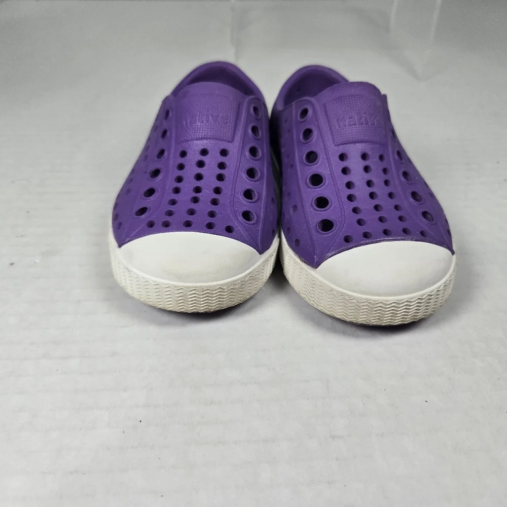 Native Jefferson Purple and White Slip-on Water Shoes Size C5 Toddler Baby